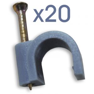 Image de Zenitech 20 attaches plastiques Ø9 gris