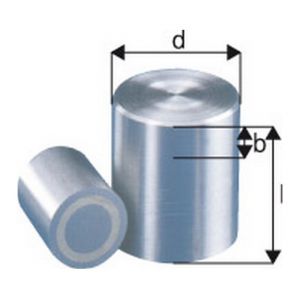 Beloh Aimant cylindrique Ø25mm L 30mm réduction max. b 5mm force maintien 80 N