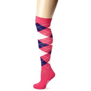 Pfiff 100322 Chaussettes d'équitation à Carreaux Unisexe, Mixte, 100322-148-40, Pink/Lilac, 40-42