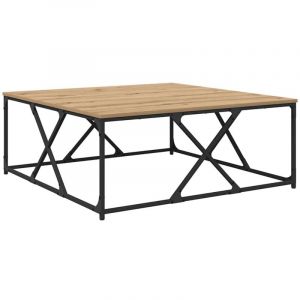 VidaXL Table basse Ch&ecirc;ne artisanal 100 x 100 x 40 cm Bois d'ing&eacute;nierie