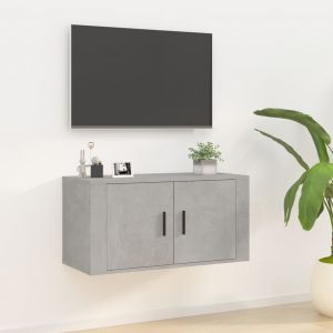 Image de VidaXL Meuble TV mural Gris béton 80x34,5x40 cm