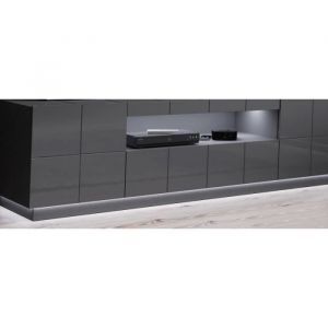 Cama Meble - Grille d'éclairage à leds pour meuble tv blanc