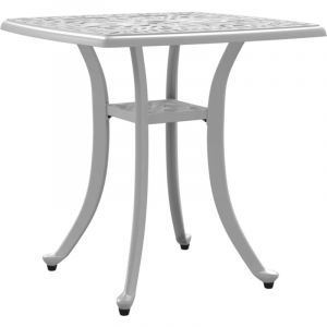 VidaXL Table De Jardin Blanc 53x53x53 Cm Aluminium Coul&eacute;