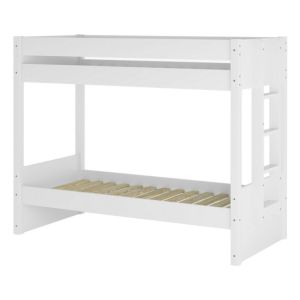Pack lit superpose avec matelas Elora Blanc 80x190 cm