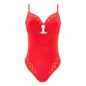Pomm'Poire Body tanga rouge femme - Taille 85B