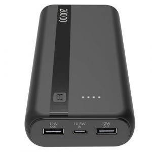 Cellularline Batterie externe 20000mAh 2x12W USB-C noir