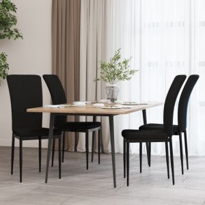 VidaXL 326110 Chaises de salle à manger 4 pcs Noir Velours