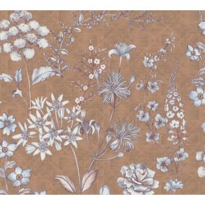 Papier peint blooming corail