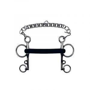 Feeling Pelham pour cheval caoutchouc droit