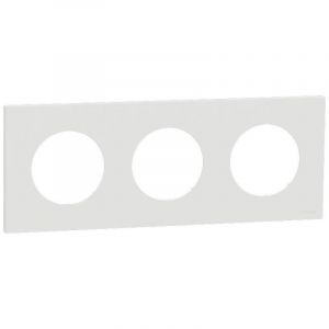 Schneider Electric Plaque Odace Blanc craie 3 postes (S920706)