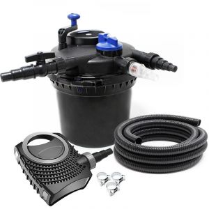 Image de wiltec SunSun CPF-5000 Set 8000l 11W UVC NEO3800 Pompe Tuyau Kit de Filtration