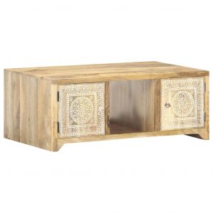 VidaXL Zqyrlar - Table basse 90x50x35 cm Bois solide de manguier