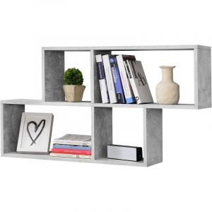 Meuble Mural Bryne 100 x 20 x 53 cm Effet Béton