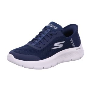 Skechers Femme Go Walk Flex Grand Entrée Entry, Tissu Bleu Marine avec Bordure Blanche, 38 EU