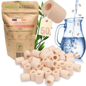 PERLES de CERAMIQUE EM roses x50 Améliorent le goût et la qualité de leau Billes filtrantes spécial carafe bouteille gourde