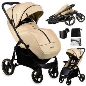 Image de MoMi MIYA EVA poussette pour enfants à partir de 6 mois (jusqu’à 22 kg), harnais de sécurité 5 points réglable, panier de courses, sac de couchage, porte-gobelet, habillage pluie et moustiquair