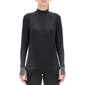 UYN Exceleration LS Turtle Neck Shirt Women, noir/gris L T-shirts course &agrave; pied
