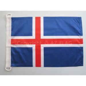 AZ FLAG Pavillon Nautique Islande 45x30cm - Drapeau de Bateau islandais 30 x 45 cm