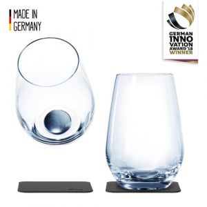 Lot de 2 verres en cristal magnetiques SILWY