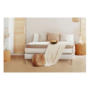 Ensemble sommier matelas LE COSY 90x190cm Mémoire de forme 7 zones de confort Ep 30cm + sommier Blanc