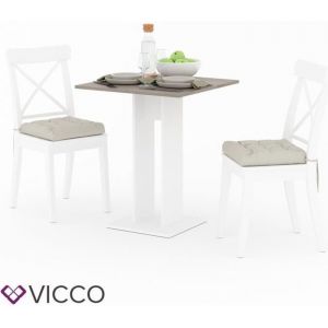 Image de Table à manger "Ewert" Blanche/Chêne clair Vicco