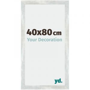 Your Decoration - 40x80 cm - Cadres Photo en mdf Avec Verre acrylique - Anti-Reflet - Excellente Qualit&eacute; - Argent Brillant Vintage - Cadre Decoration