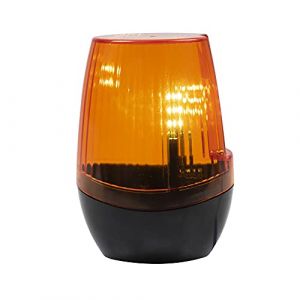 Lampe t&eacute;moin d'ouverture PNI LMP130, LED, 12-265V, clignotante, pour portails autoportants, IP54, Orange/Noir, Orange/Noir