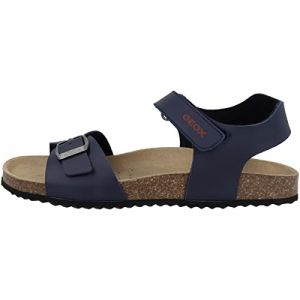 Geox Garçon J Ghita Boy B Sandales, Navy/Red, 34 EU