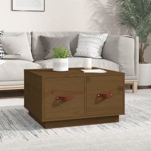 VidaXL Table basse Marron miel 60x53x35 cm Bois massif de pin
