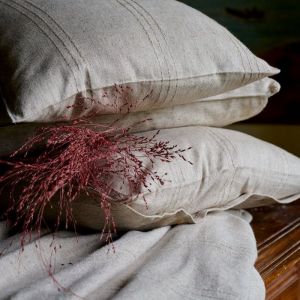 Linnea Couvre-lit 240x260 cm collection JA&Iuml;A lin et coton coloris beige lin