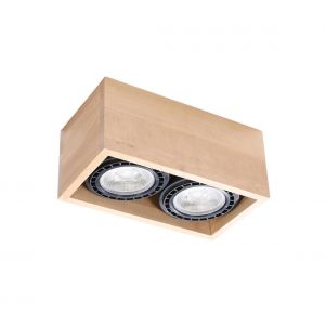 Plafonnier bois Quatro 2 Sollux