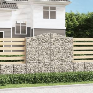 VidaXL Paniers à gabions arqués 8 pcs 200x30x180/200 cm Fer galvanisé