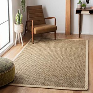 Tapis Herbe de mer Naturel/Ivoire 90 X 90