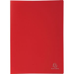 Exacompta 8565E - Protège-documents Eco A4 120 vues, polypro souple rouge