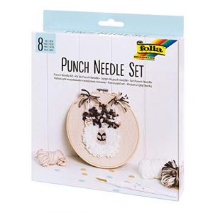 Folia Kit de Punch Needle en alpaga, 8 pièces