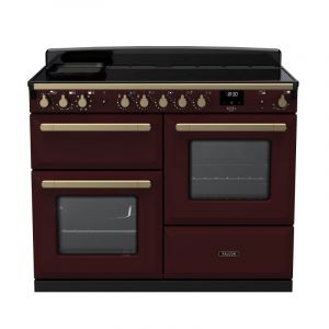 Falcon PIANO DE CUISSON ESTEL DELUXE OCTAB IND 110 CM BORDEAUX LAITON ANTIQUE