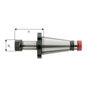 Forum Mandrin à pinces, type ER DIN 2080, Capacité de serrage : 1,0-16,0 mm, ISO 40, Pince de serrage ER25, a : 53 mm, d1 : 45 mm