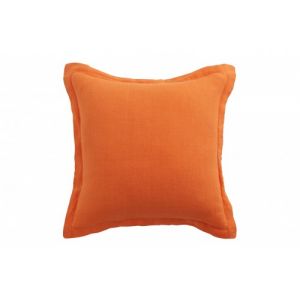 Image de Anne de Solène Coussin Lin lavé Orange carré