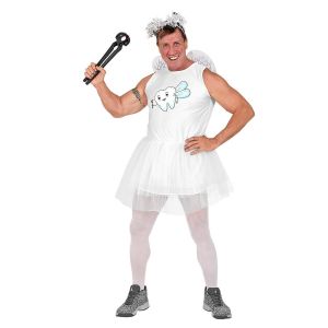 Image de Ruedelafete Widmann 48634 Costume de fée des dents avec tutu, ailes et coiffe pour homme, multicolore, XL/XXL