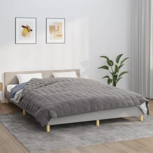 VidaXL Couverture lestée Gris 200x200 cm 13 kg Tissu - Grey