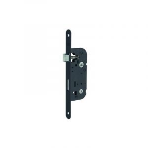 THIRARD Serrure encastrable à condamnation pour porte de salle de bain et toilettes, axe 40mm, bouts ronds, noir