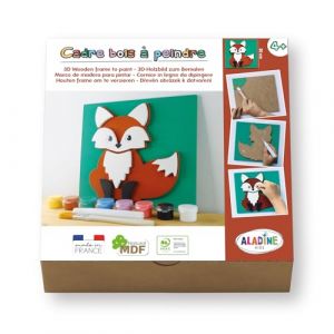 Aladine Coffret Cadre Bois À Peindre Renard certifié PEFC 100%