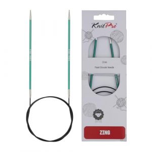 Knitpro KP47065 Set de Goupilles de Tricotage Circulaires Fixées Aluminium Vert 25 x 0,6 x 5 cm
