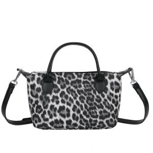 Sac &agrave; Main &agrave; Motif L&eacute;opard pour Femme avec Bandouli&egrave;re Amovible Gallantry L&eacute;opard noir