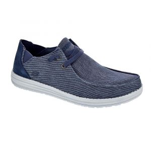 Skechers Men's MELSON-Raymon Canvas Slip ON Moccasin, Blu, 10 Medium US