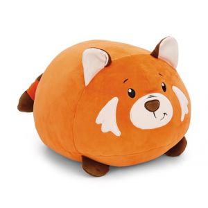 Nici Doudou Chill Panda Rouge 30x34 cm - orange - Peluche douce, adorable pour câliner et jouer, pour enfants et adultes, une excellente idée cadeau - 61697