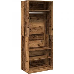 Image de VidaXL Garde-robe vieux bois 80x50x200 cm bois d'ing&eacute;nierie, armoire de rangement, organisateur de garde-robe, armoire, placard, garde-robe de chambre