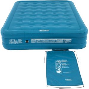 Coleman Extra Durable Matelas gonflable Sur&eacute;lev&eacute; Double, blue Lits gonflables