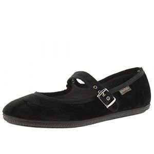 Victoria 104913-WOMEN ODA Ballerine Velours Plateau Femme Negro 39