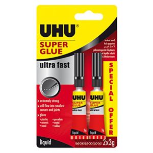 Image de UHU Super Glue liquide prise Ultra rapide 2x3g